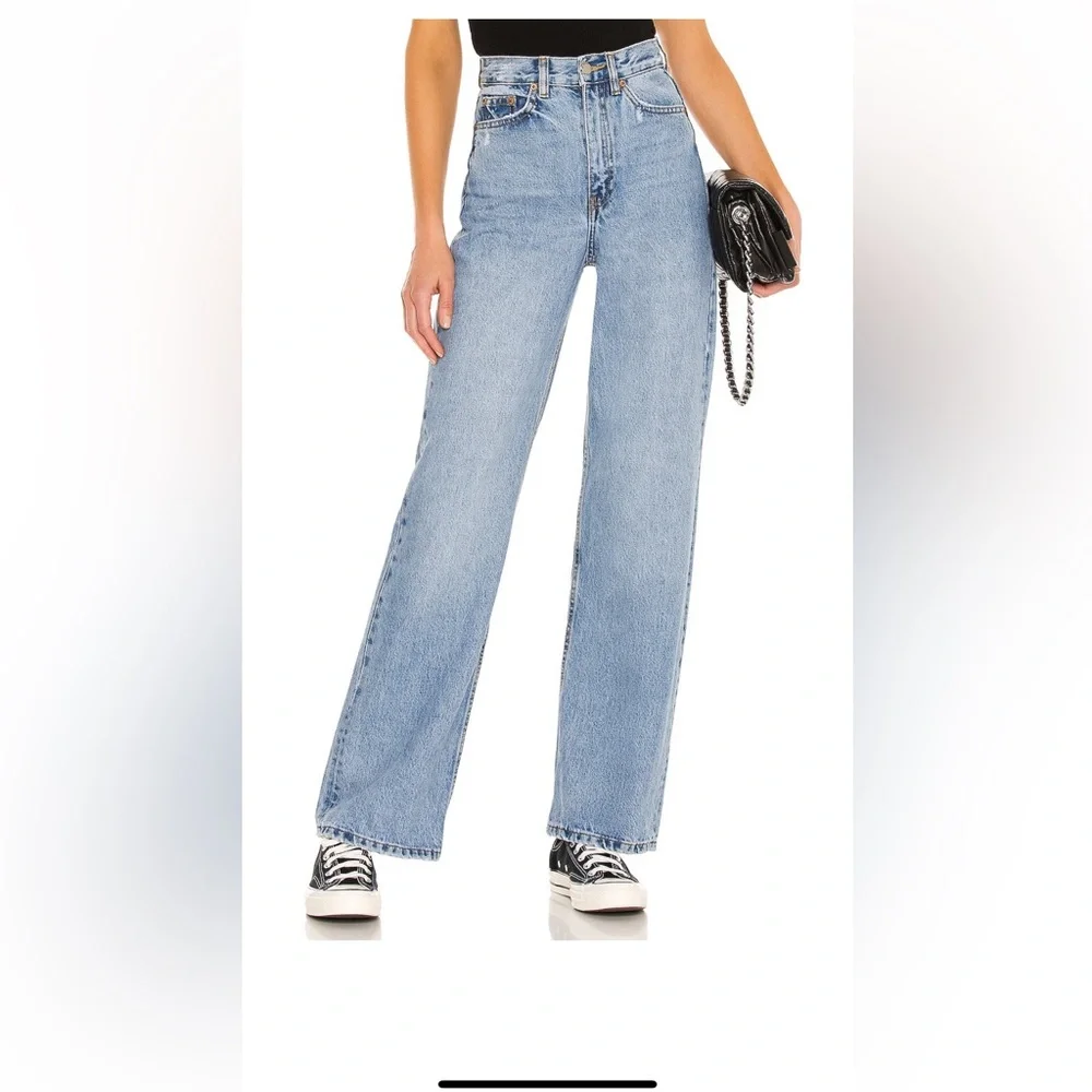 Dr Denim Echo Wide Leg in Blue Jay
